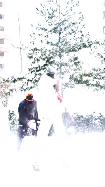 DB视讯百家乐东北的冬天!赵继伟妻子晒二人玩雪视频:下雪啦!撒欢儿去