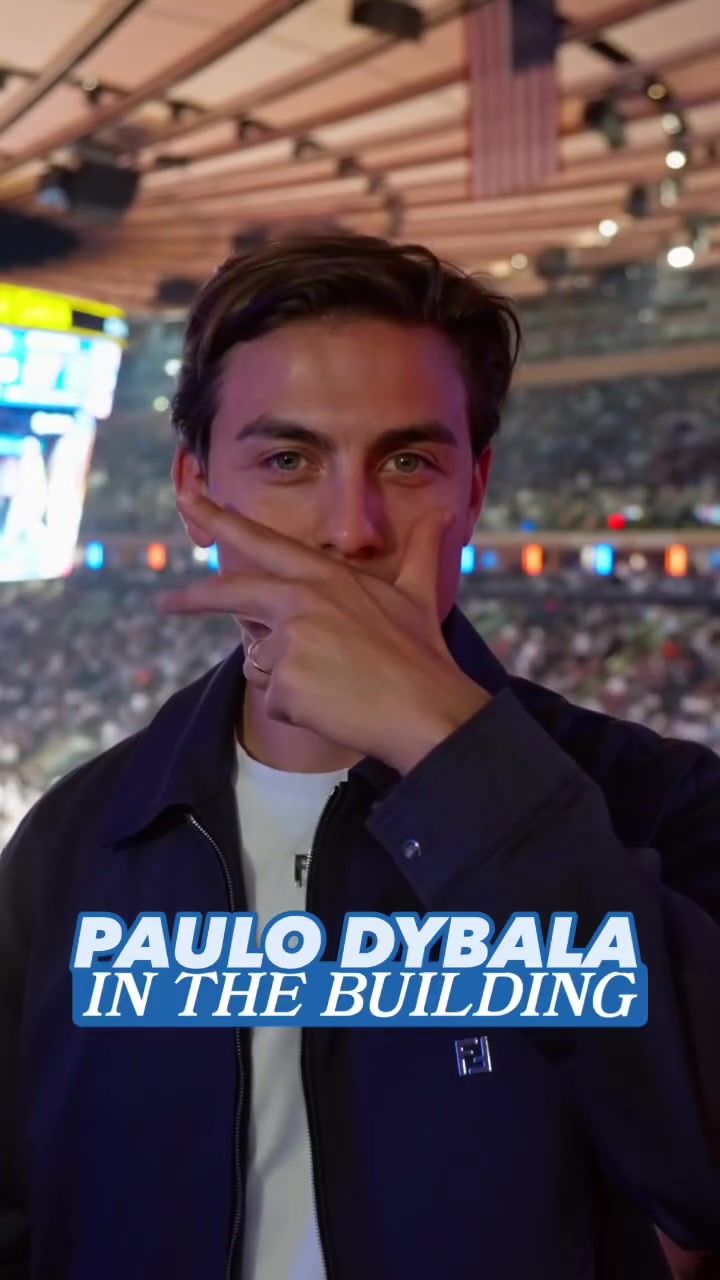 DB真人旗舰迪巴拉看NBA了！纽约尼克斯社媒晒现场视频：迪巴拉标志庆祝动作